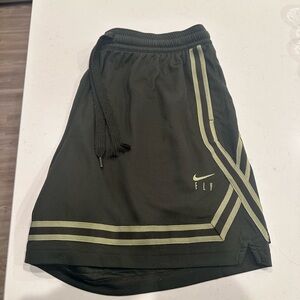 Nike Black Shorts with Olive Accents